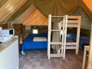 Aménagement intérieur des tentes lodges